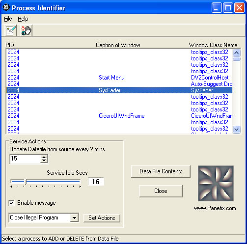 image of procid interface